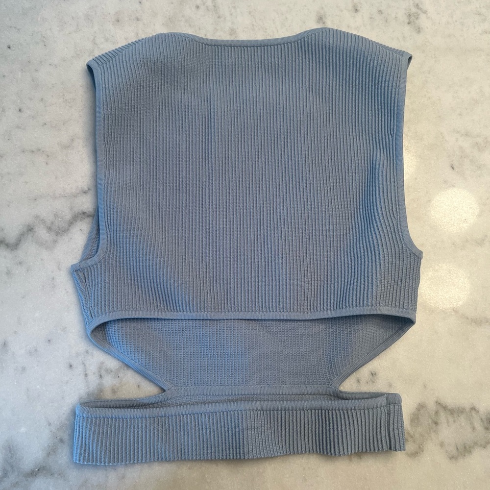 ARITZIA Sculpt Knit Blue Sleeveless Top - Picture 2 of 2